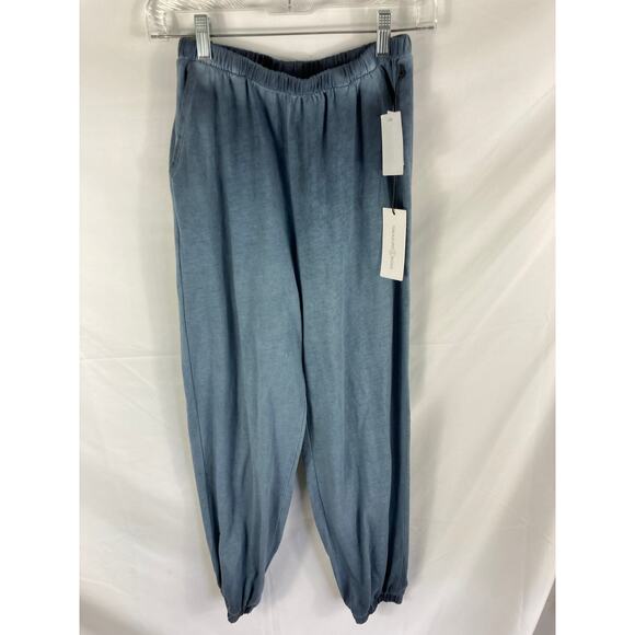NWT Treasure & Bond Oil Wash Cotton Blend Joggers Blue Size XS - Picture 2 of 7